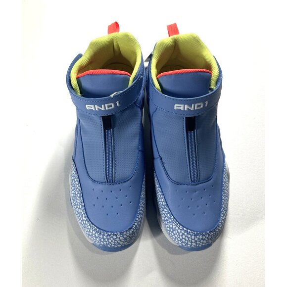 And1 Blue Basketball Sneakers Comfortable Zip-Up‎ Closure High Top Size 5 NEW - Picture 1 of 10